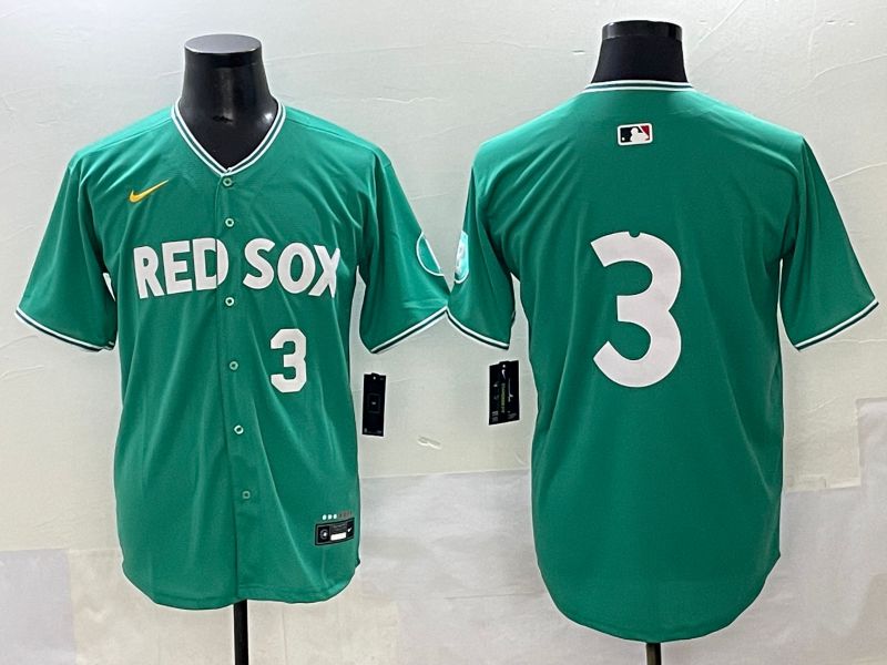 Men 2025 Boston Red Sox #3 No Name Green Joint Name Nike MLB Jersey style 2->boston red sox->MLB Jersey